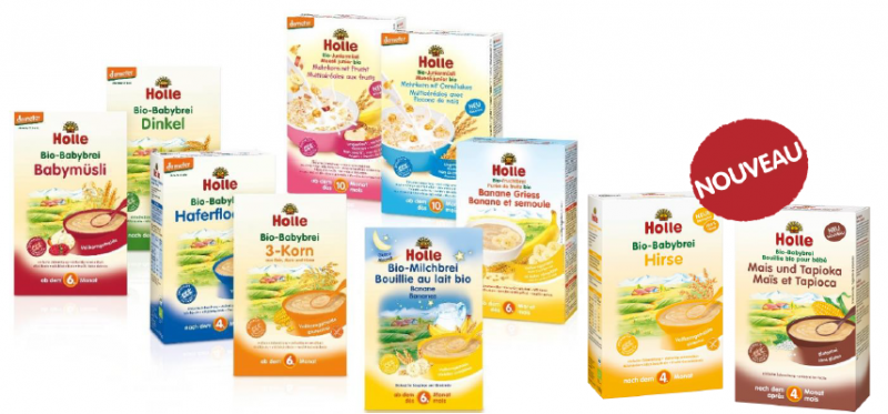 Holle Semoule Complète Bio Pour Bouillie De Lait Pour Bébé 250 G